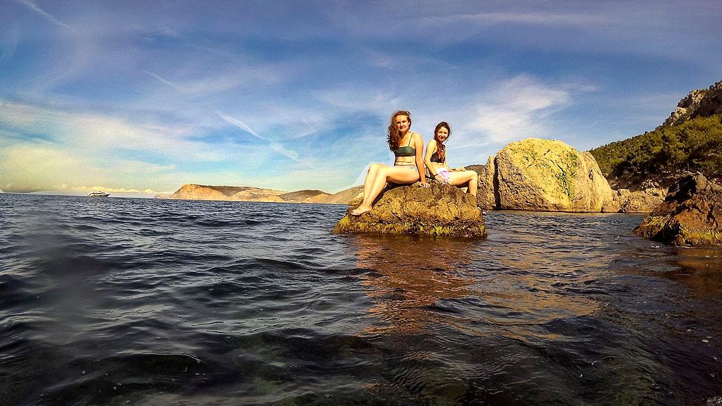 пляж Инжир Черное море скала Жопа